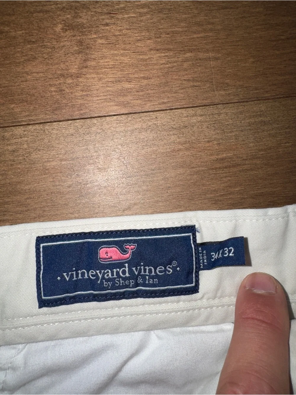 Men's Vineyard Vines Breaker Pant Off White Casual Chinos 34/32 Lightly Worn